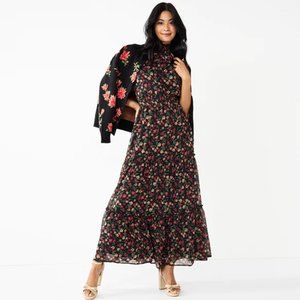 DRAPER JAMES RSVP™ Clip Dot Tiered Maxi Dress
